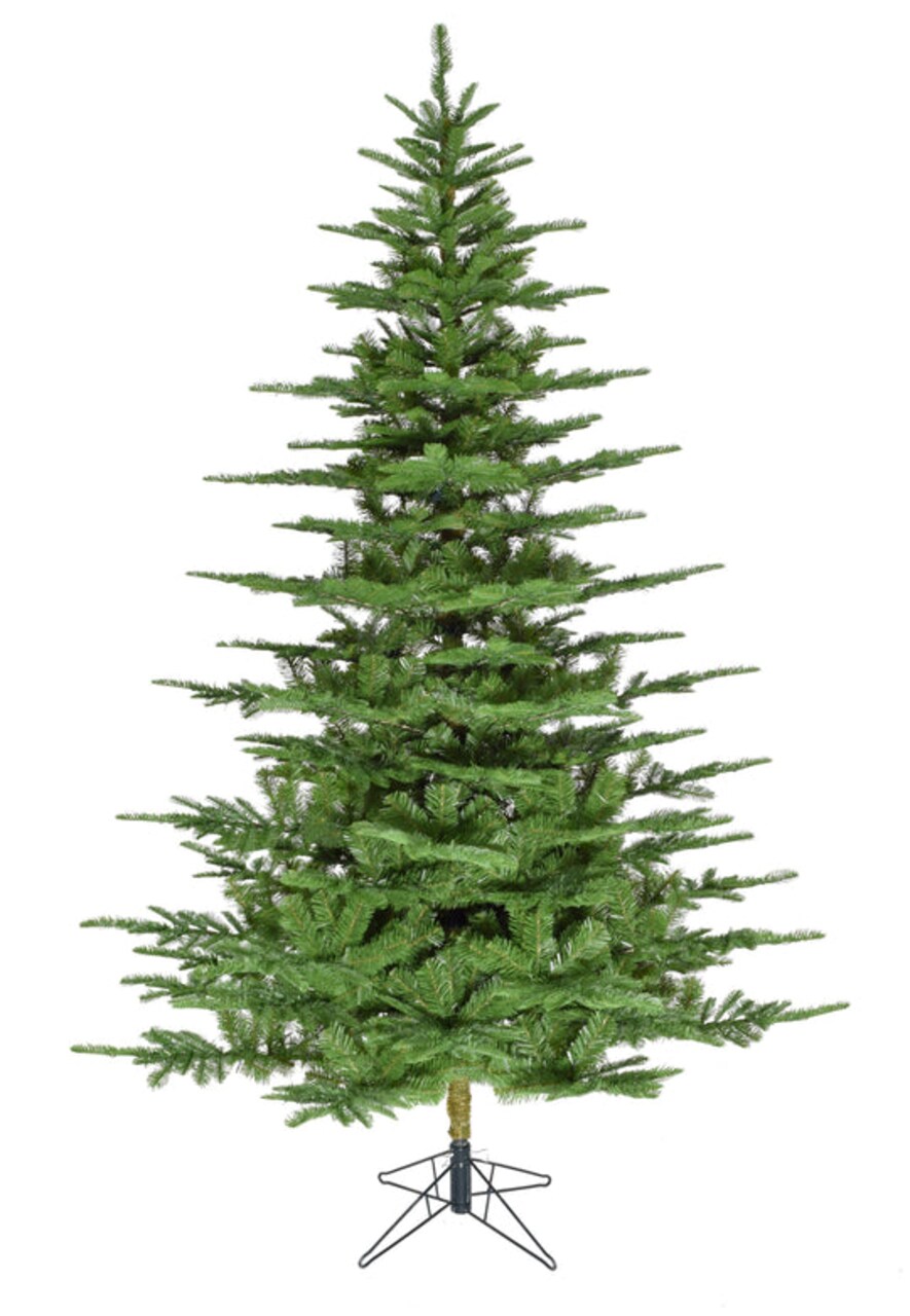 9' Green Aspen Fir Christmas Tree with 2488 Tips and Metal Stand